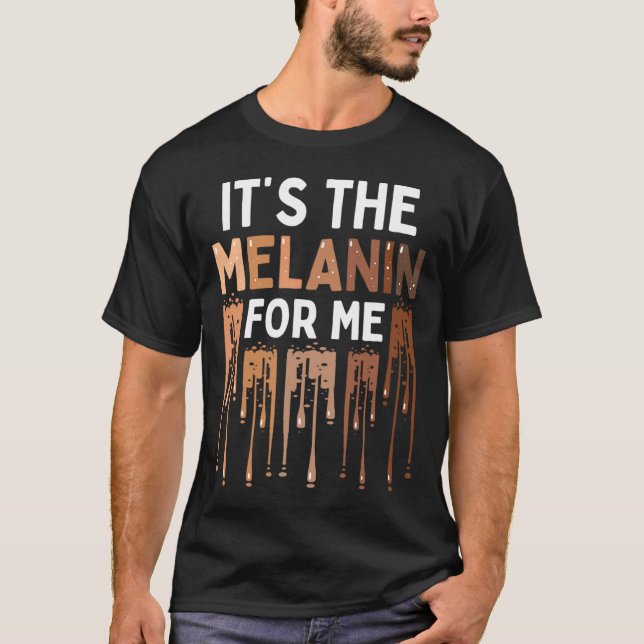 T-shirt Le Melanin Pour Moi Mélané Noir Histoire Mois 2 (Devant)