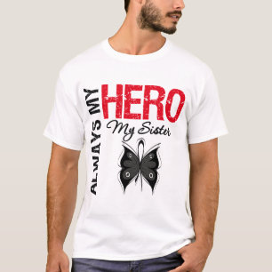 T-shirt Le mélanome toujours mon héros ma soeur