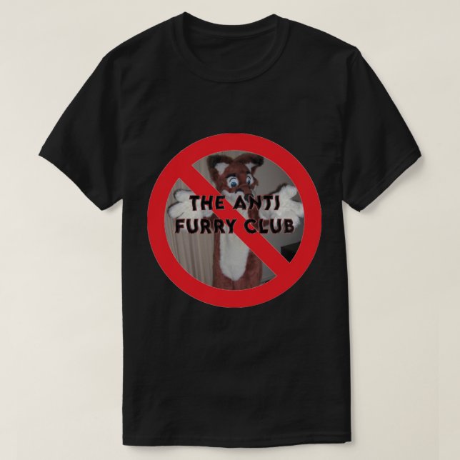 T-shirt Le mème du club anti-furry drôle finge offen (Design devant)