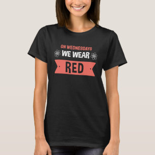 T-shirt Le mercredi nous portons rouge enseignant rouge po