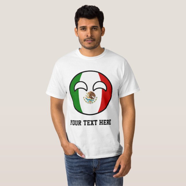 T-shirt Le Mexique Geeky tendant drôle Countryball (Devant entier)