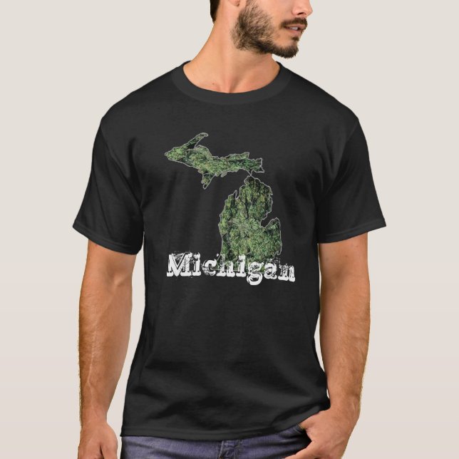 T-shirt Le Michigan vert (Devant)