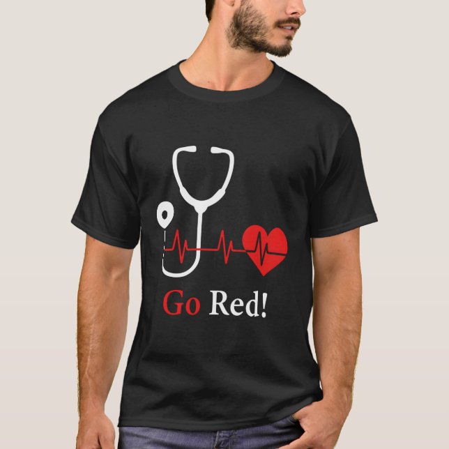 T-shirt Le Mois de la santé Février Aller Rouge La sensibi (Devant)
