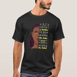T-shirt Le Mois De L'Histoire Noire La Haine Est Un Fardea
