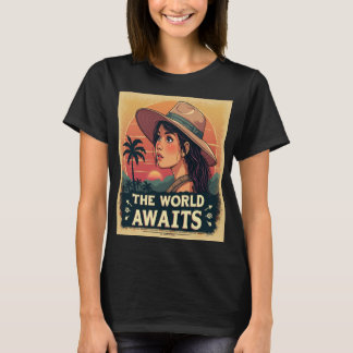 T-shirt Le monde attend - Inspirational Adventure Design