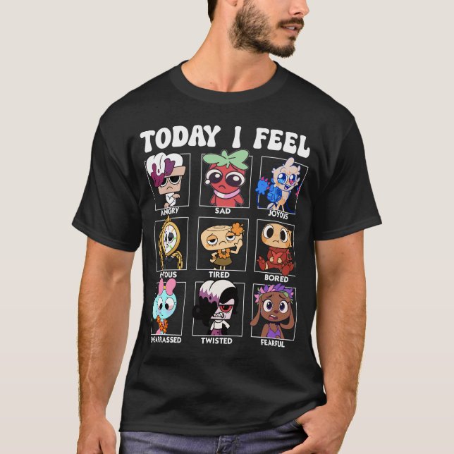 T-shirt Le monde de Dandy Comment je me sens | panneau Dan (Devant)