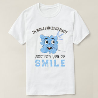 T-shirt "Le Monde Déploie Sa Beauté" Feuille Bleue Sourian