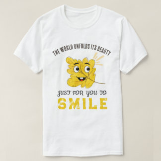 T-shirt "Le Monde Déploie Sa Beauté" Feuille Jaune Sourian