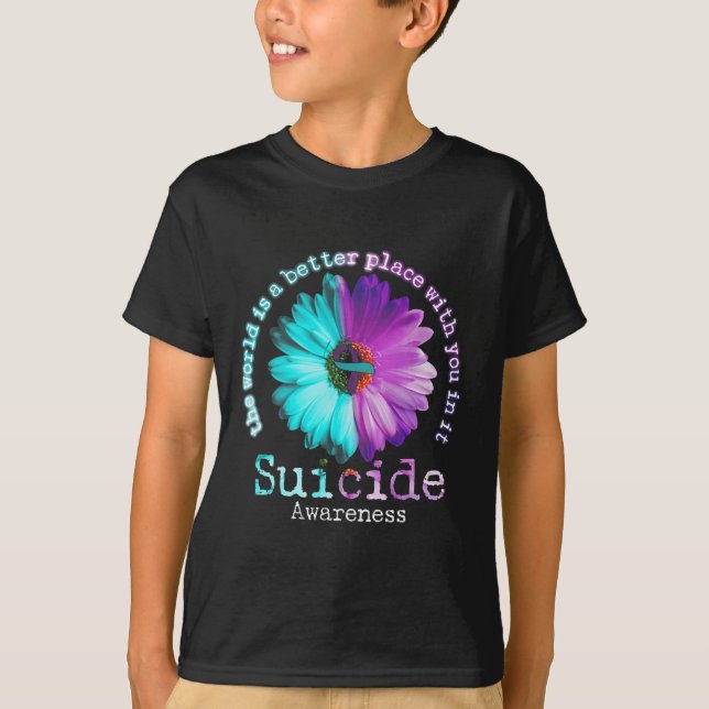 T-shirt Le monde est un meilleur endroit avec vous dans le (Devant)