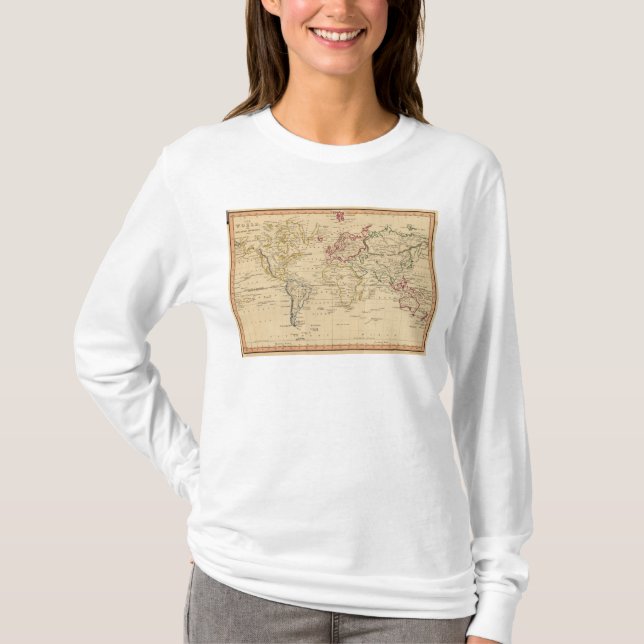T-shirt Le monde, la projection de Mercator (Devant)