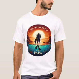 T-shirt Le monde maritime avec PAPA   Plongée papa