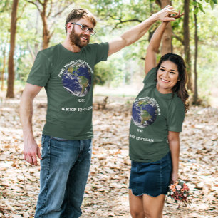 T-shirt Le monde tourne autour de nous Jour des terres Uni