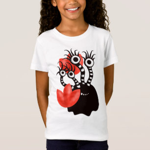 T-Shirt Le monstre mignon avec quatre yeux soustraient des