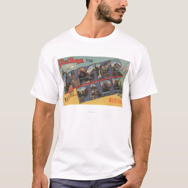 T-shirt Le Montana - parc national de glacier (Devant)