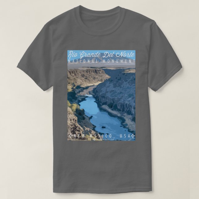 T-shirt Le Monument National du Rio Grande Del Norte (Design devant)