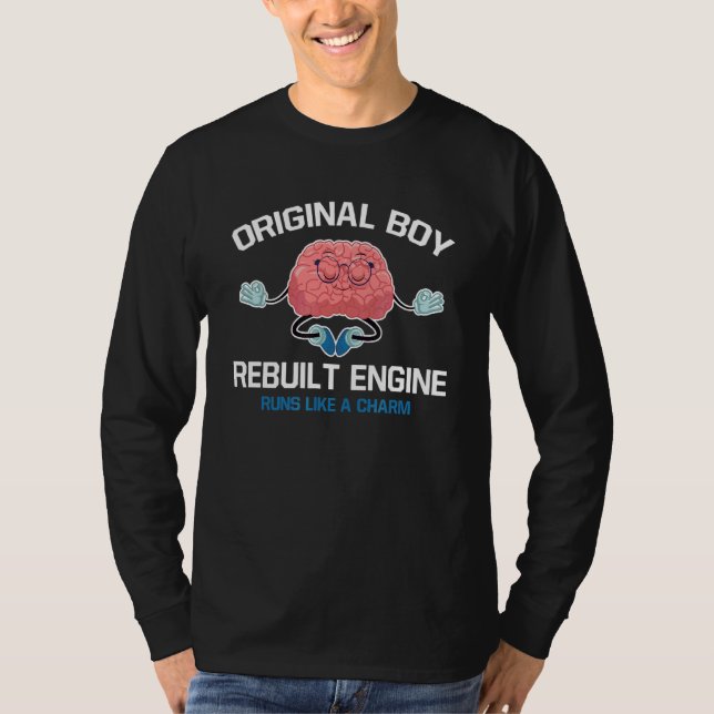 T-shirt Le Moteur D'Origine Reconstruit Boy Fonctionne Com (Devant)