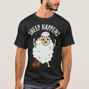 T-shirt Le Mouton Arrive Des Puns De Poop Drôle