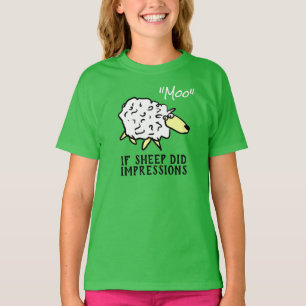 T-shirt Le mouton fait l'impression d'une vache