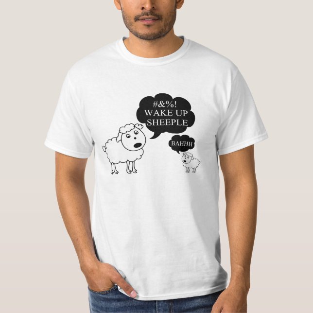 T-shirt Le mouton indique réveille Sheeple (Devant)