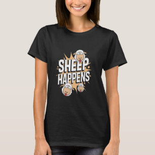 T-shirt Le mouton se passe drôle Le mouton animal chatte