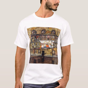 T-shirt Le mur de la maison Egon Schiele sur la rivière