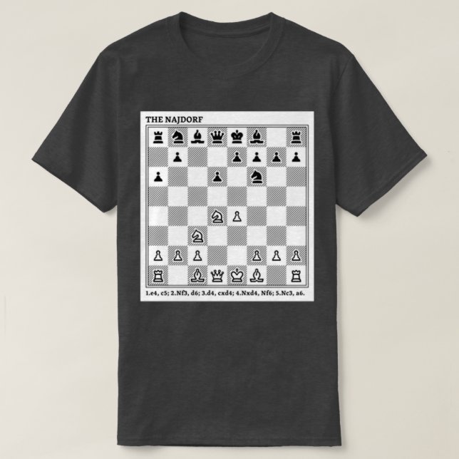 T-shirt Le Najdorf La défense sicilienne (Design devant)