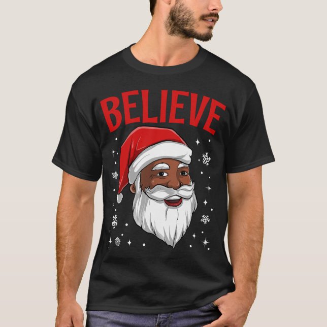 T-shirt Le Noël noir de Père Noël en Afrique (Devant)