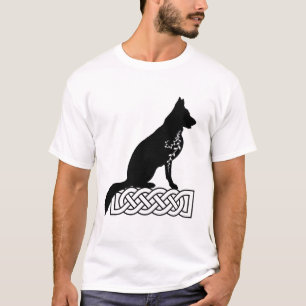 T-shirt Le noeud de marin du berger allemand Loki Noir