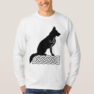 T-shirt Le noeud de marin du berger allemand Loki Noir
