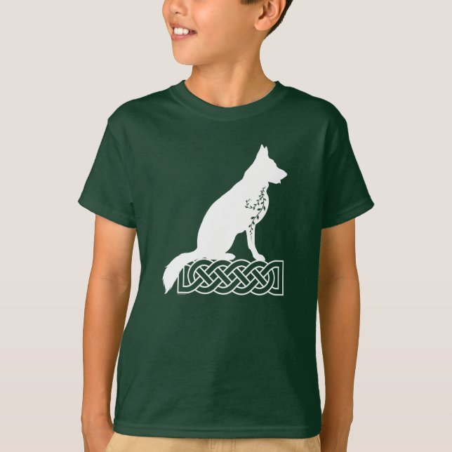 T-shirt Le noeud du marin Loki, berger allemand (Devant)