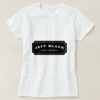 T-shirt Le noir de Jeff déteste mon blog (le logo noir)