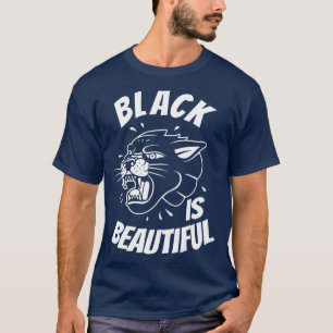 T-shirt Le noir est belle Panthère Chat noir