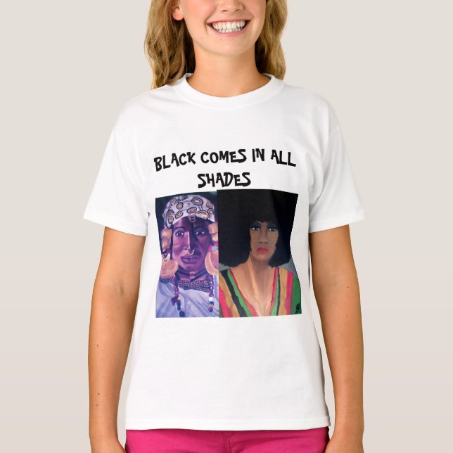 T-shirt Le NOIR VIENT DANS TOUTE LA pièce en t de NUANCES (Devant)