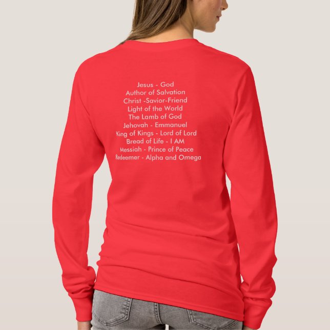 T-shirt Le nom de dames Jésus appelle surtout le pull (Dos)