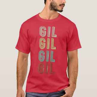 T-shirt Le Nom Est Gil Dans Funny Retro Vintage Disco