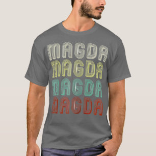 T-shirt Le Nom Est Magda Dans Funny Retro Vintage Disco