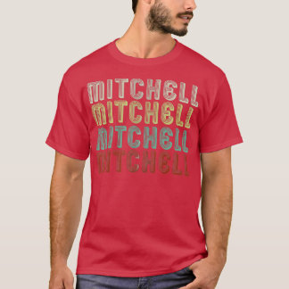 T-shirt Le Nom I Mitchell Dans Funny Retro Vintage Dico