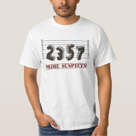 T-shirt Le nombre premier soupçonne
