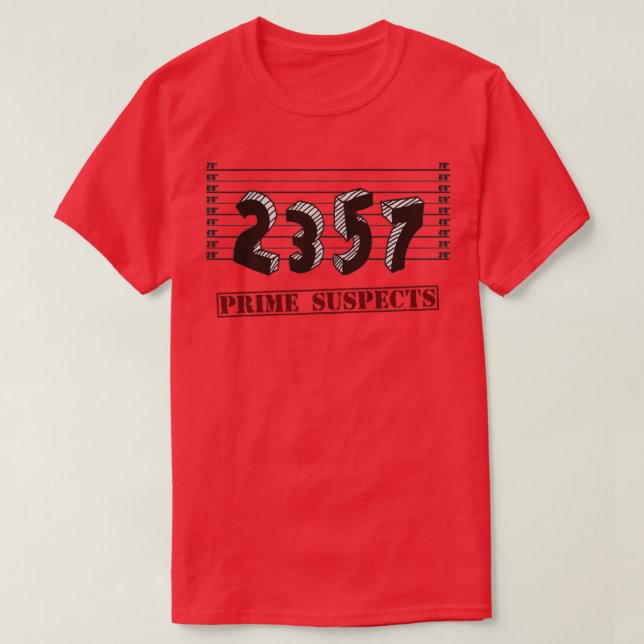 T-shirt Le nombre premier suspect (Design devant)