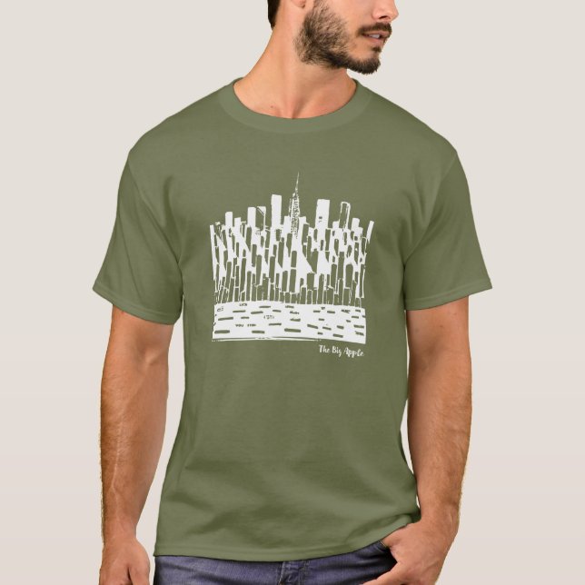T-shirt Le nouveau design Big Apple sur les grandes chemis (Devant)