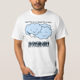 T-shirt Le nuage raille la bande dessinée drôle de forme