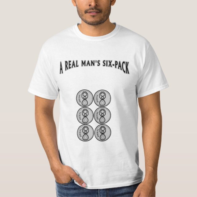 T-shirt Le pack à six pour un vrai homme (Devant)