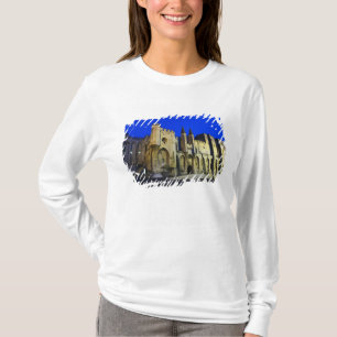 T-shirt Le Palais du Pape à Avignon au coucher du soleil.