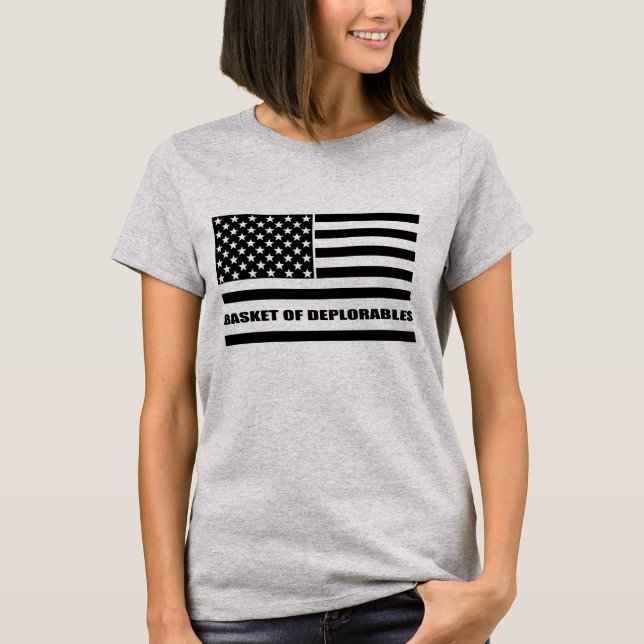 T-shirt Le panier du drapeau américain de Deplorables (Devant)
