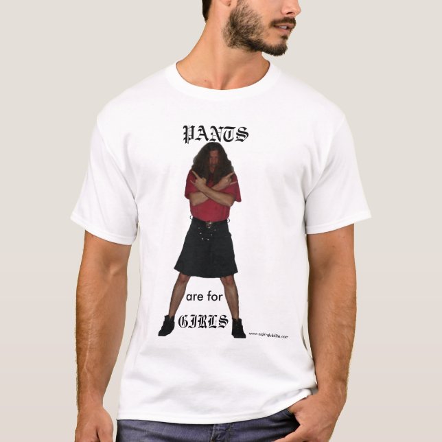 T-shirt Le pantalon est pour des filles (Devant)