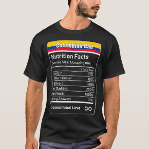 T-shirt Le papa colombien et la Fête des pères de la nutri