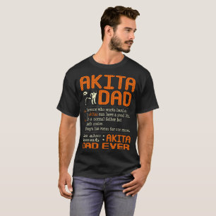T-shirt Le papa d'Akita aiment le père normal beaucoup