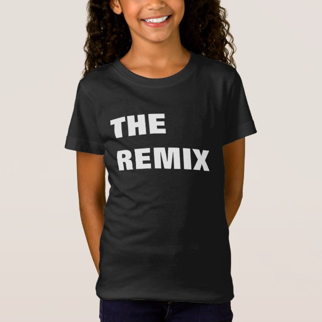 T-Shirt Le papa et moi de maman de filles de remélange (Devant)