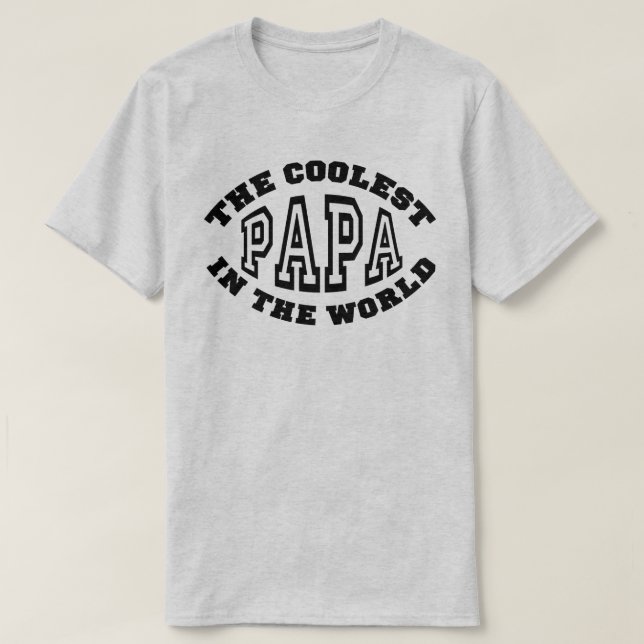 T-shirt Le papa le plus frais (Design devant)