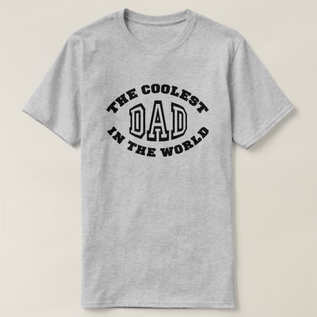 T-shirt Le papa le plus frais au monde (Design devant)